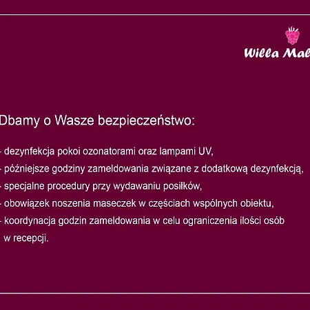 Проживание в семье Willa Malinka